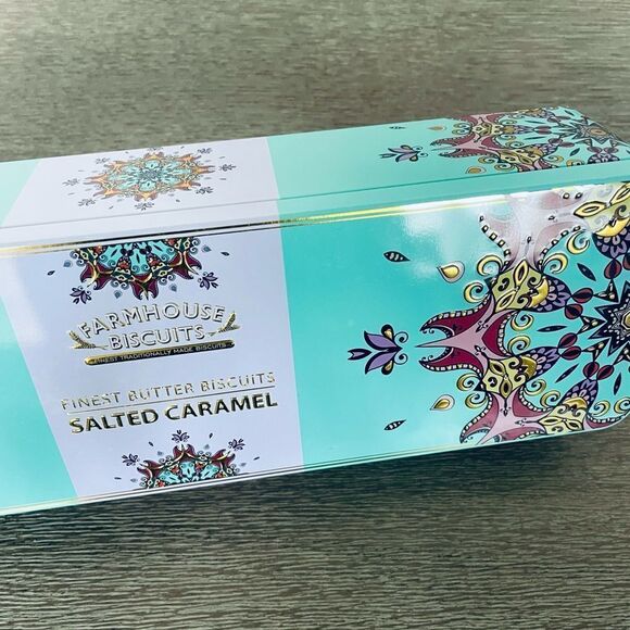 Decorative Boho Print Tin Lidded Trinket Storage Container - Picture 2 of 4